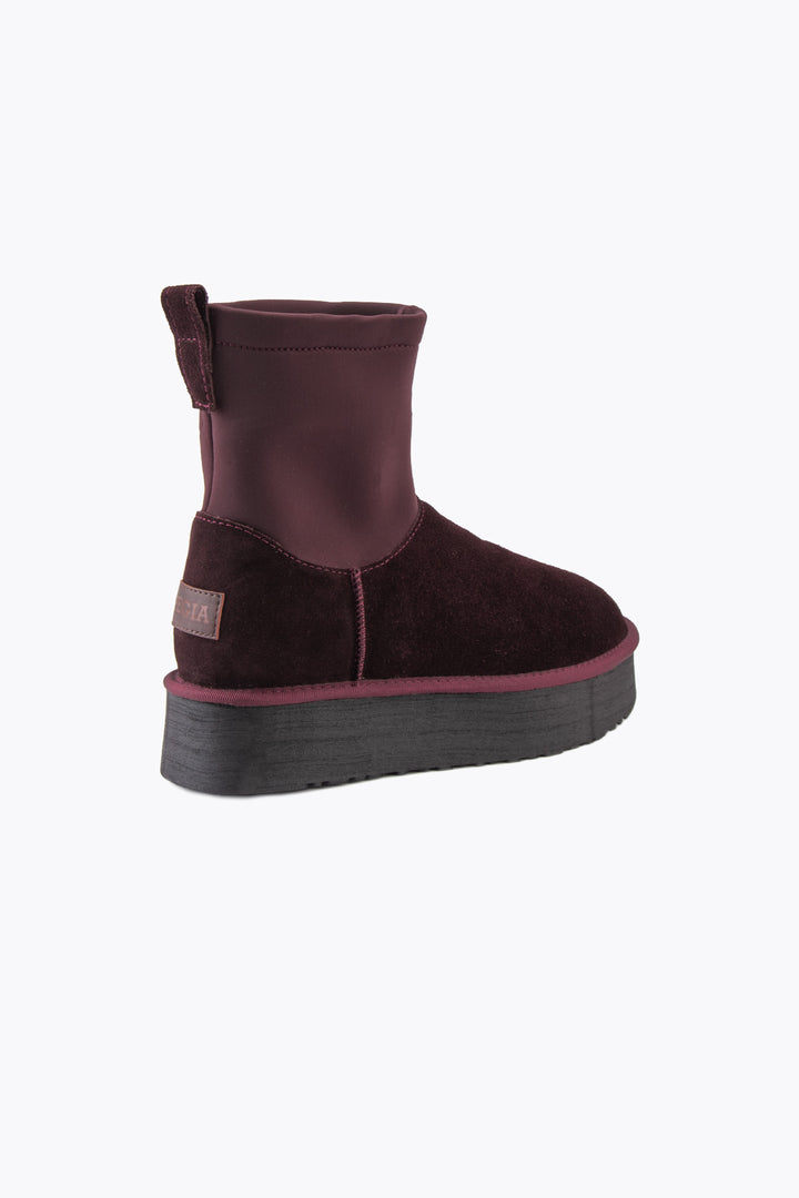 Pegia Kalix Genuine Suede Stretch Zip Women's Platform Boots - Pegia