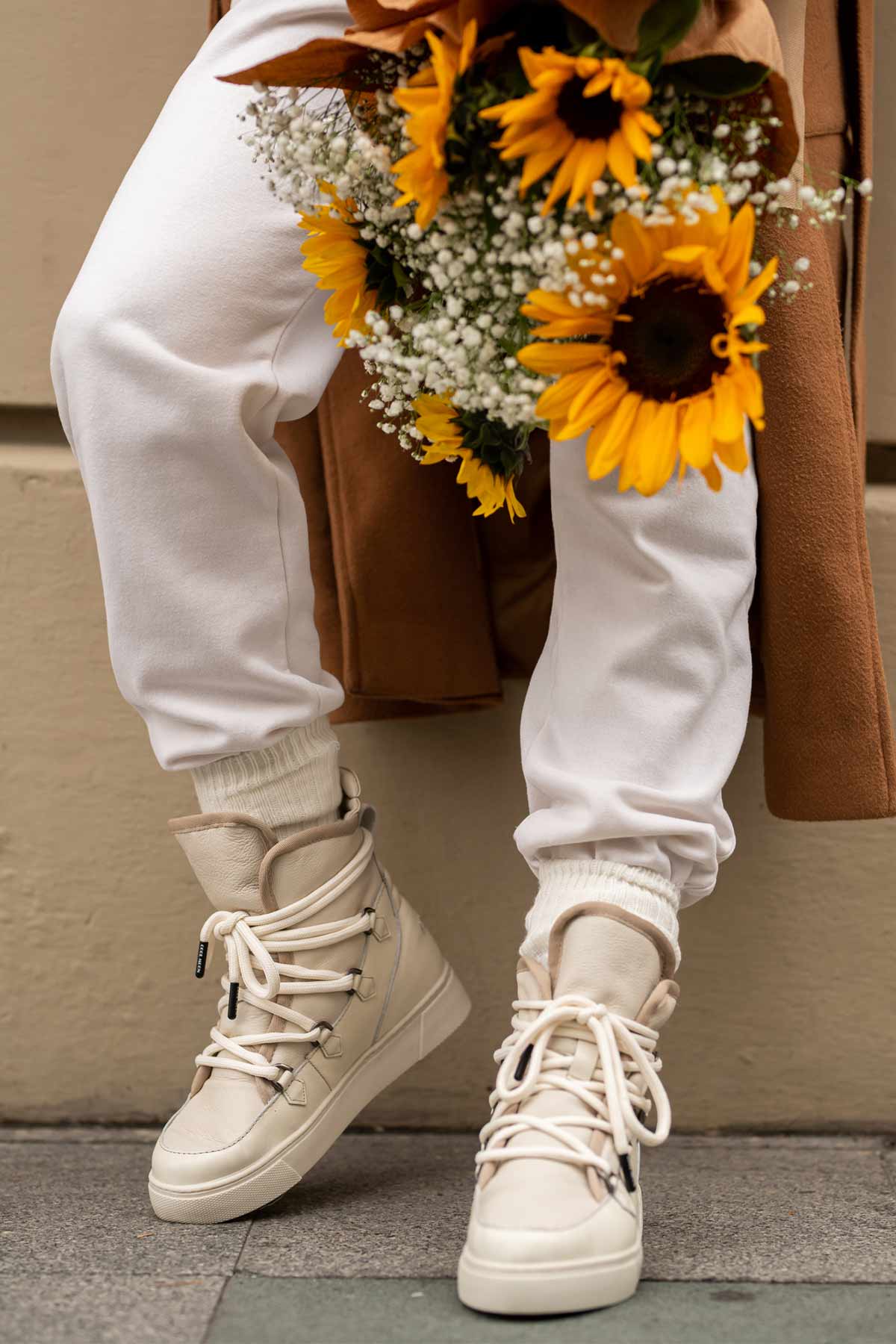 Cool Moon Lerida Genuine Leather Women's Sneaker Boots - Pegia