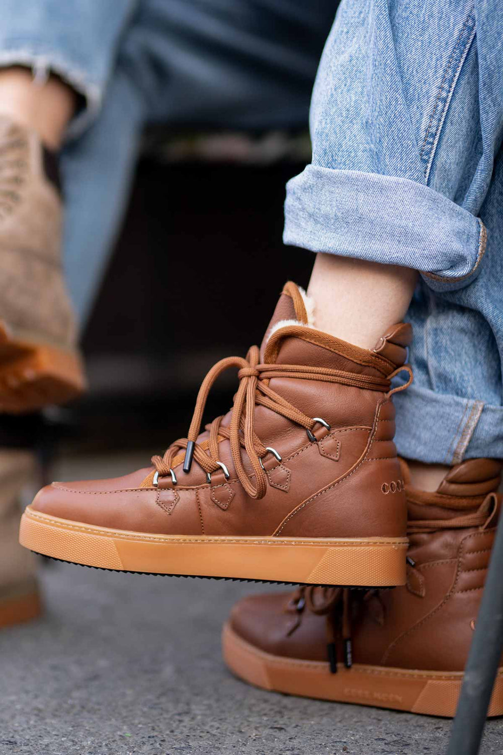 Cool Moon Lerida Genuine Leather Women's Sneaker Boots - Pegia