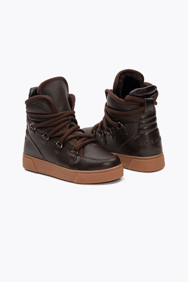 Cool Moon Lerida Genuine Leather Women's Sneaker Boots - Pegia