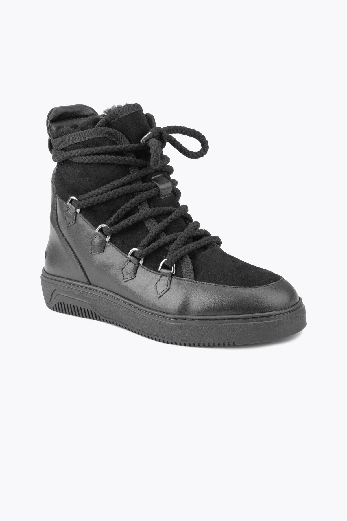 Cool Moon Lincol Shearling Men's Sneaker Boots - Pegia