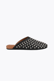 Pegia Sena Rhinestone Detailed Genuine Leather Mules - Pegia