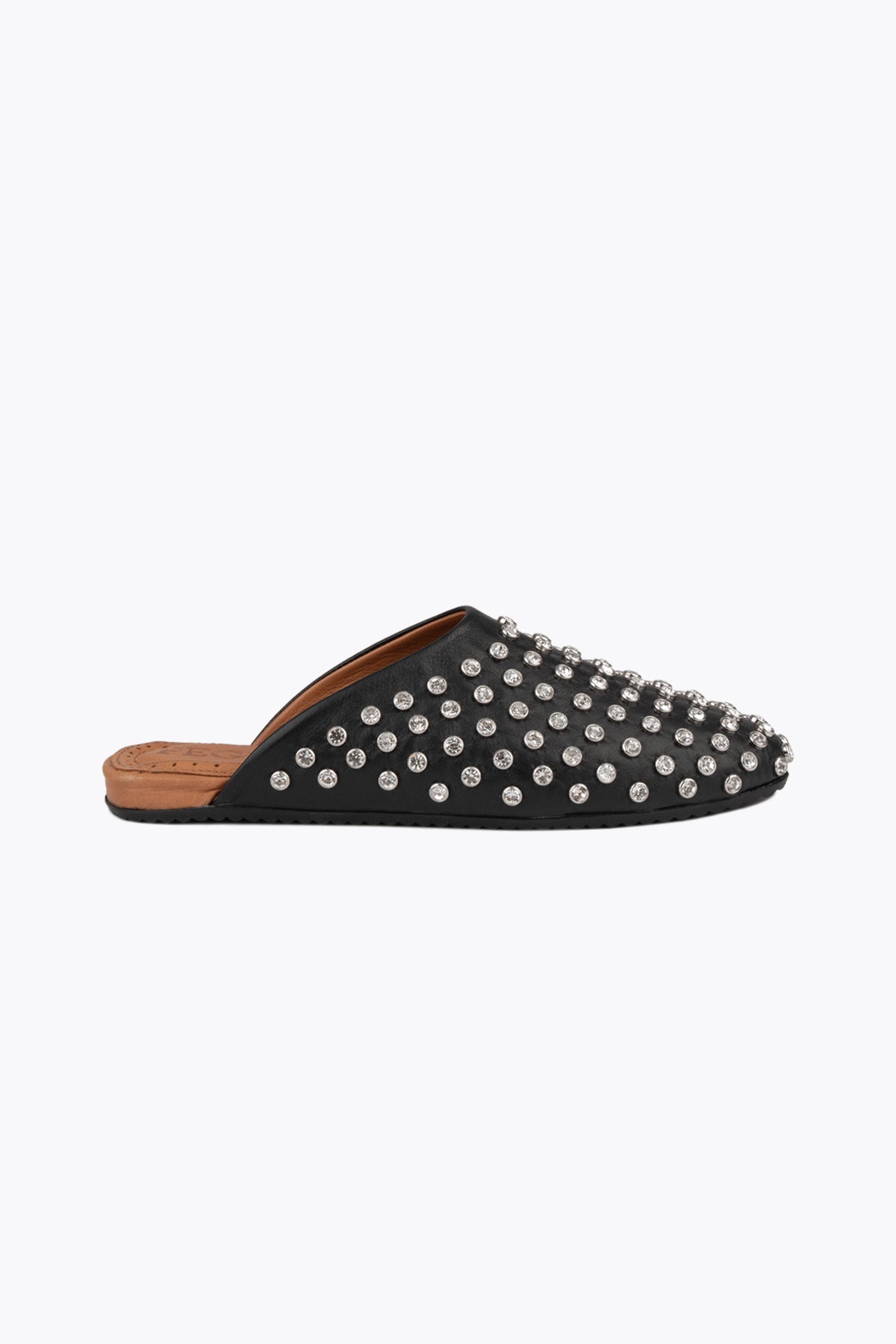 Pegia Sena Rhinestone Detailed Genuine Leather Mules - Pegia