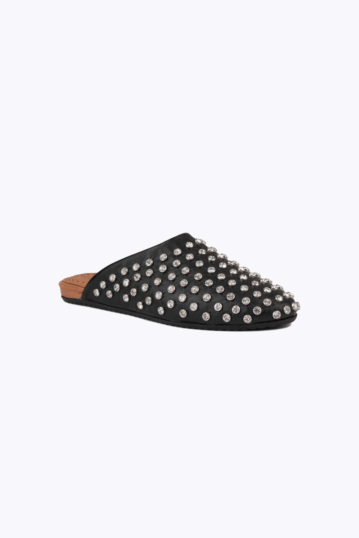 Pegia Sena Rhinestone Detailed Genuine Leather Mules - Pegia