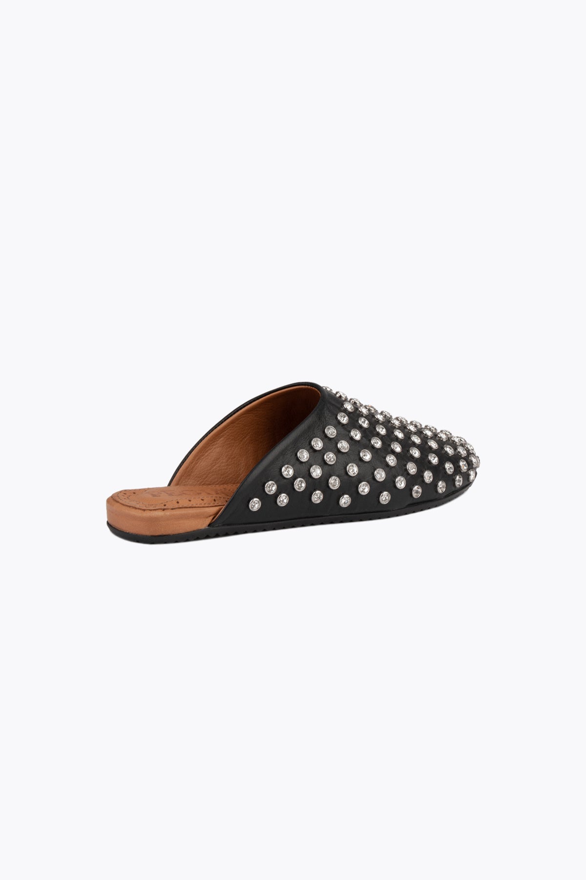 Pegia Sena Rhinestone Detailed Genuine Leather Mules - Pegia