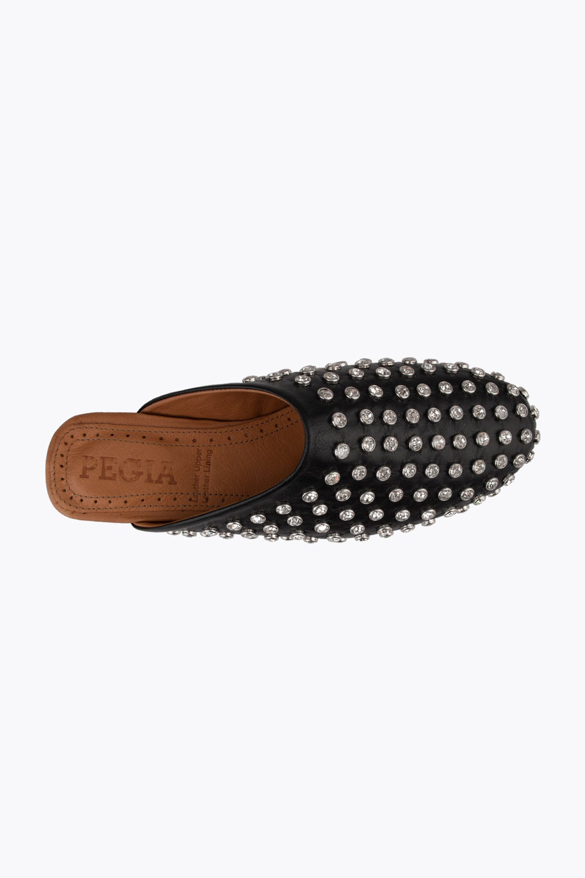 Pegia Sena Rhinestone Detailed Genuine Leather Mules - Pegia
