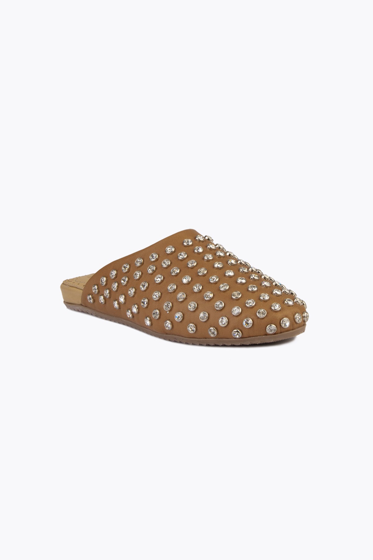 Pegia Sena Rhinestone Detailed Genuine Leather Mules - Pegia
