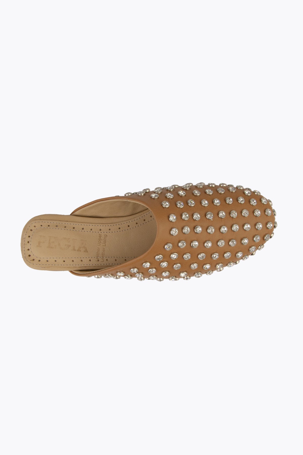 Pegia Sena Rhinestone Detailed Genuine Leather Mules - Pegia