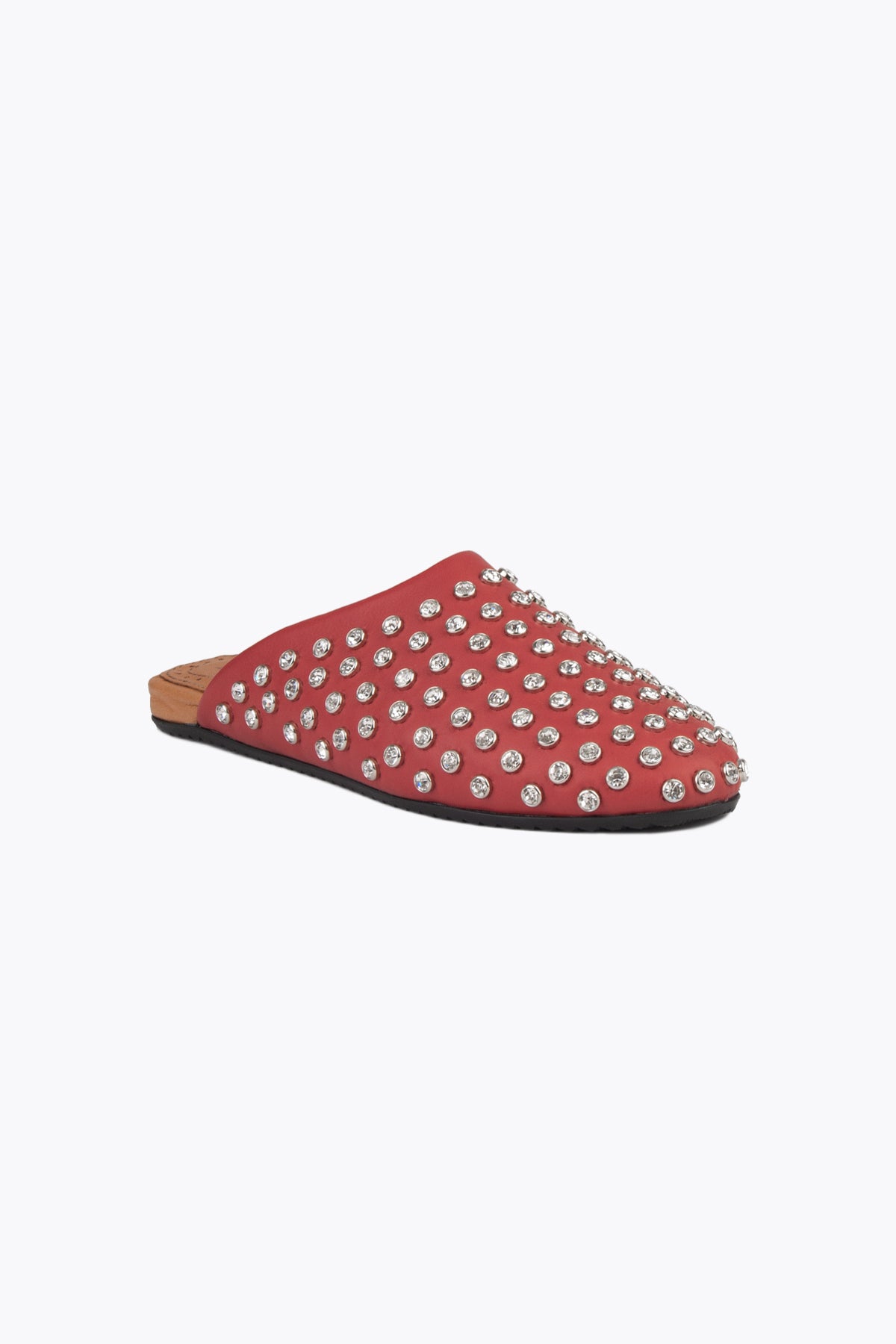 Pegia Sena Rhinestone Detailed Genuine Leather Mules - Pegia