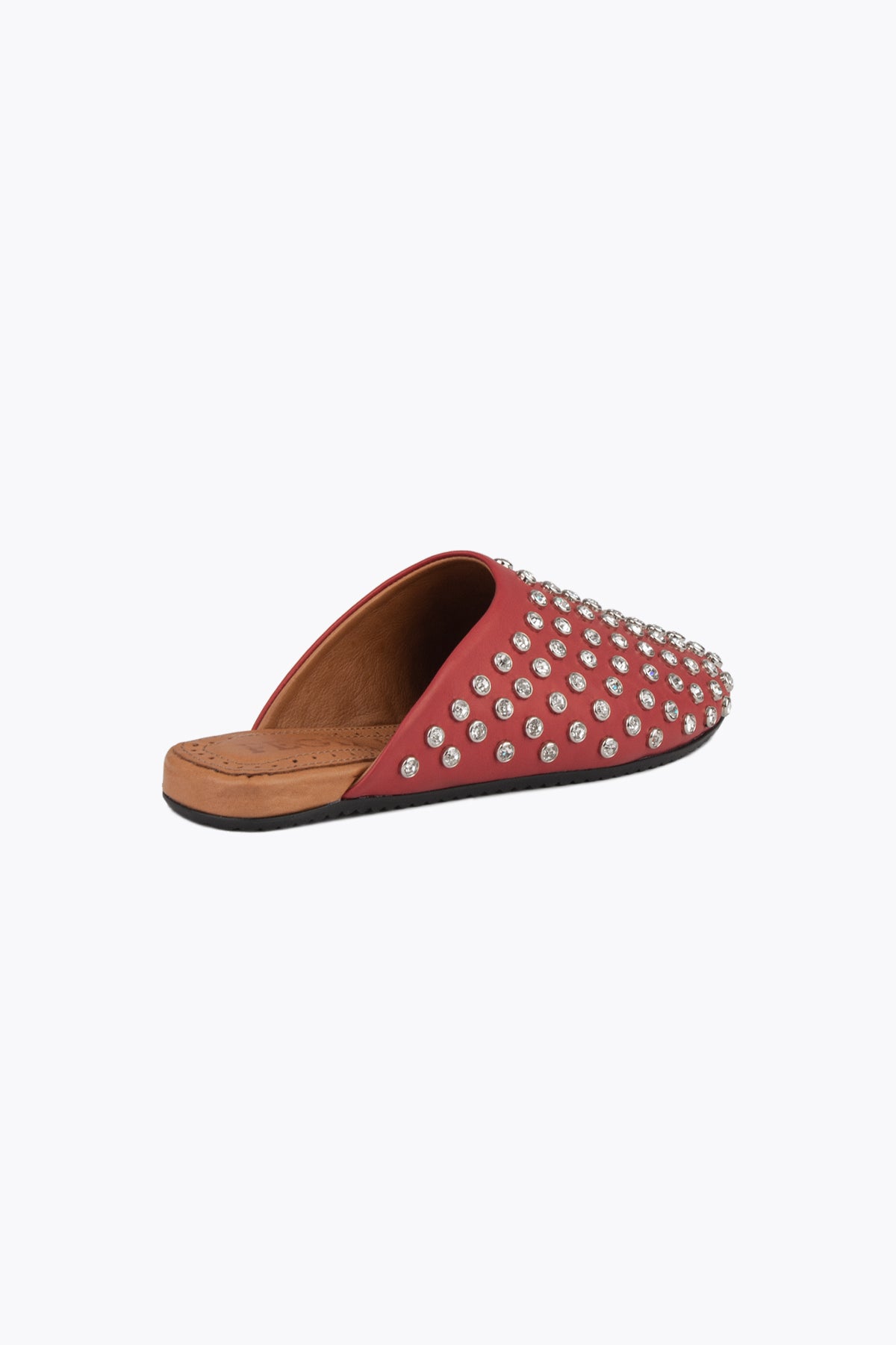 Pegia Sena Rhinestone Detailed Genuine Leather Mules - Pegia