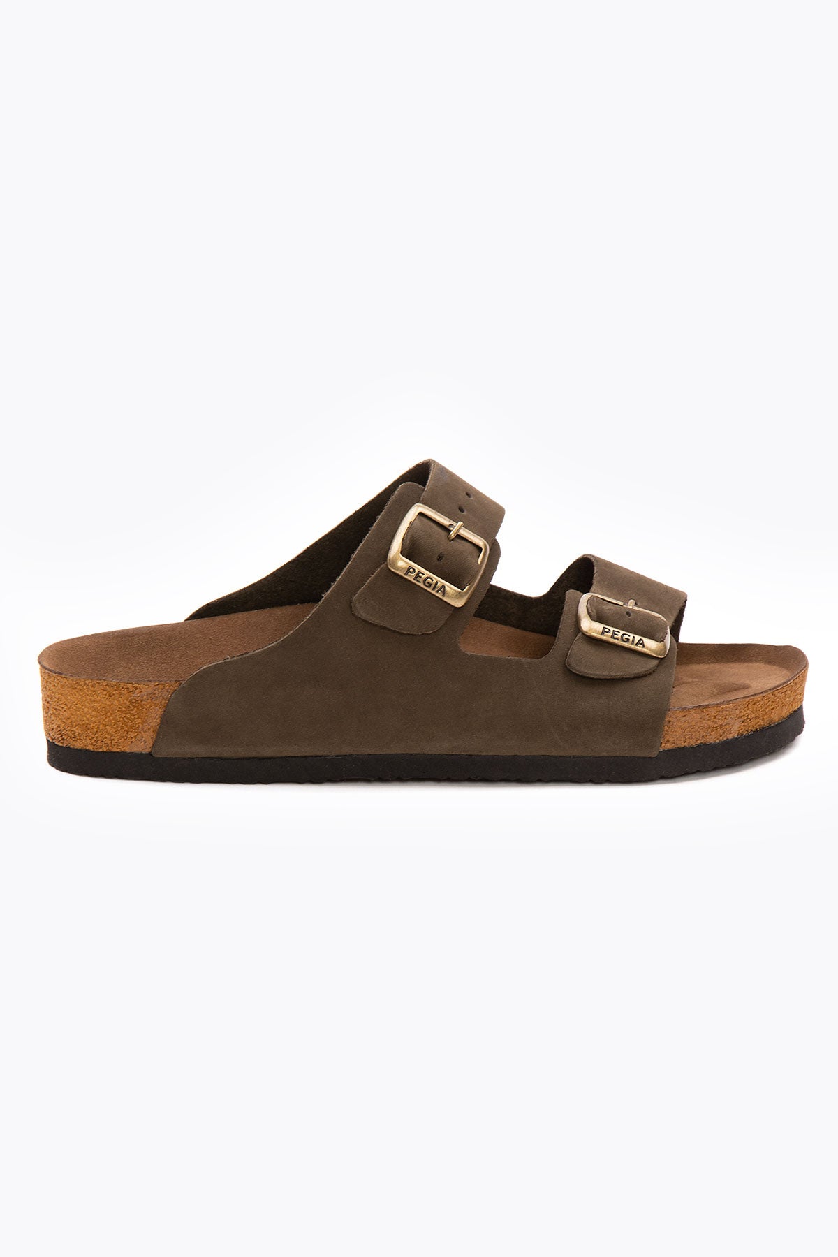 Pegia Santio Nubuck Unisex Buckle Slippers