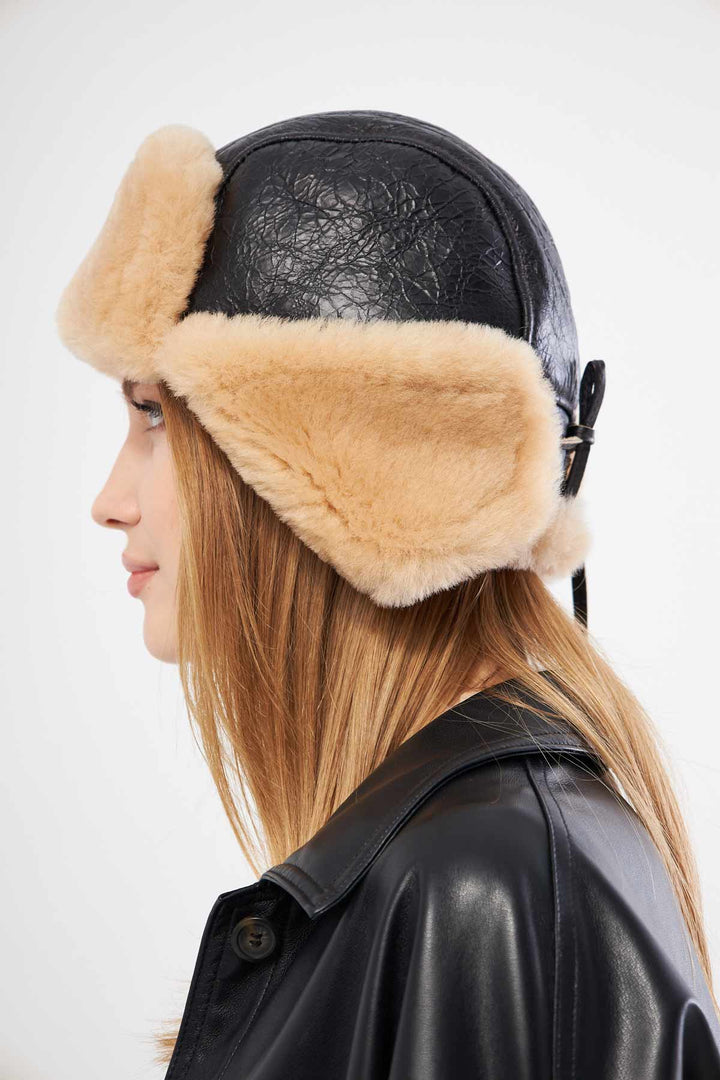 Pegia Holte Sheepskin Unisex Aviator Hat - Pegia