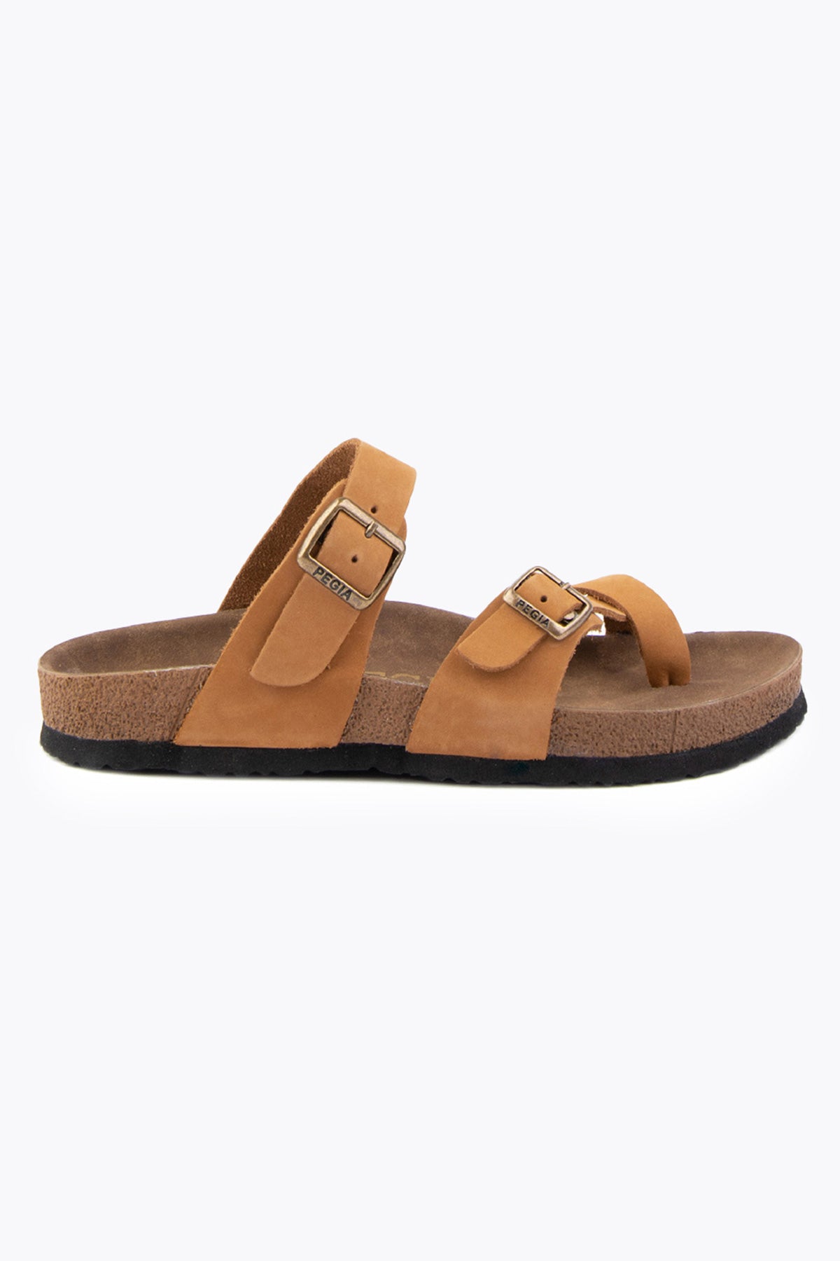 Pegia Sarnes Genuine Suede Women's Toe Loop Slides - Pegia