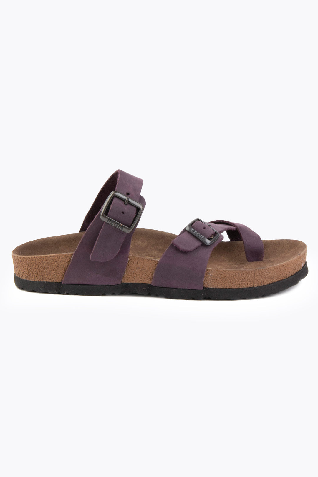 Pegia Sarnes Genuine Suede Women's Toe Loop Slides - Pegia