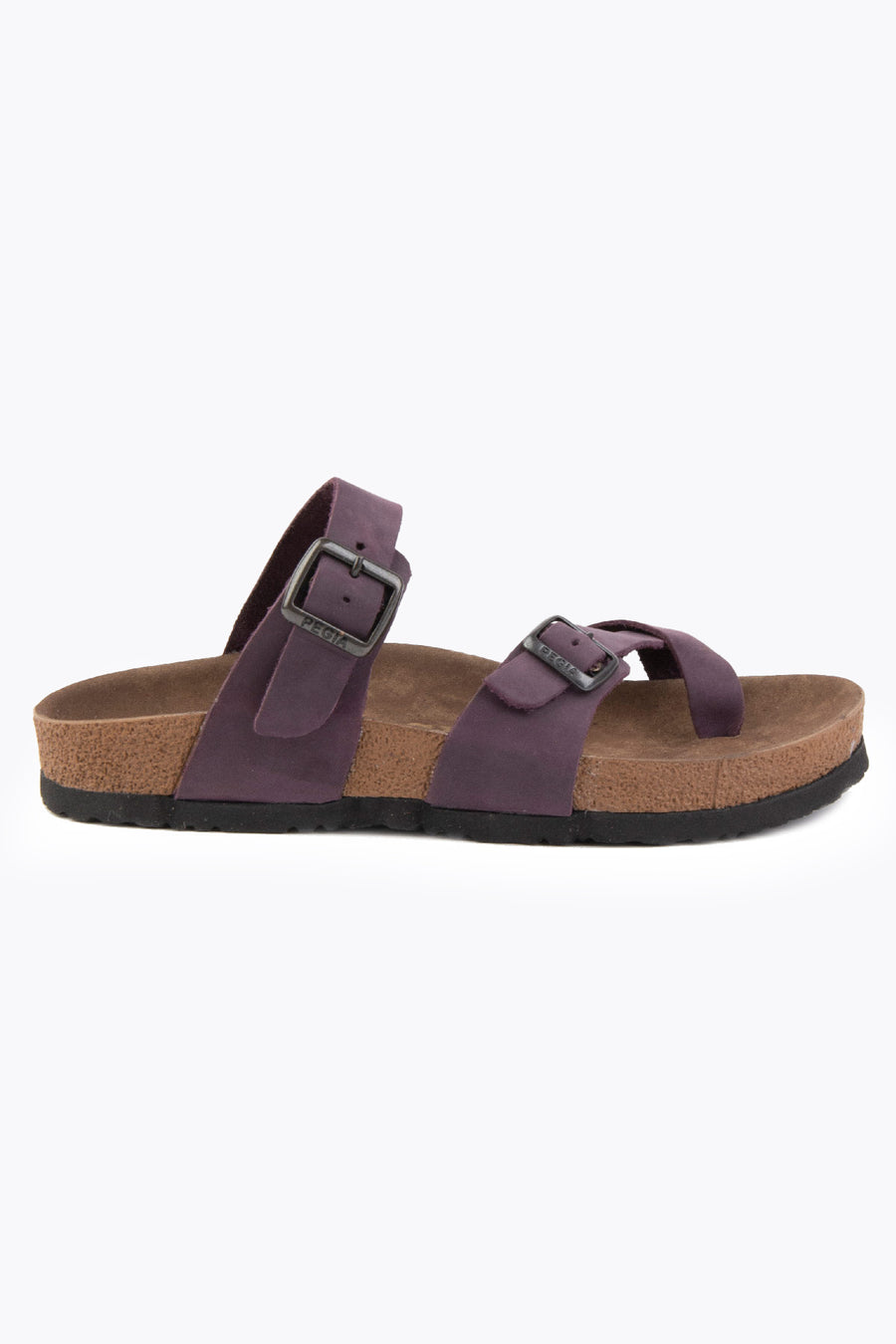 Pegia Sarnes Genuine Suede Women's Toe Loop Slides - Pegia
