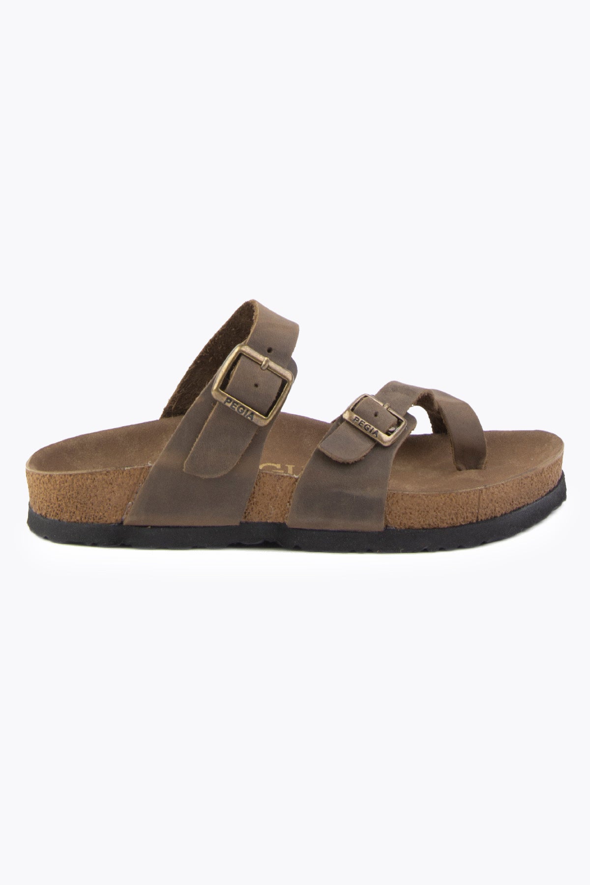 Pegia Sarnes Genuine Suede Women's Toe Loop Slides - Pegia