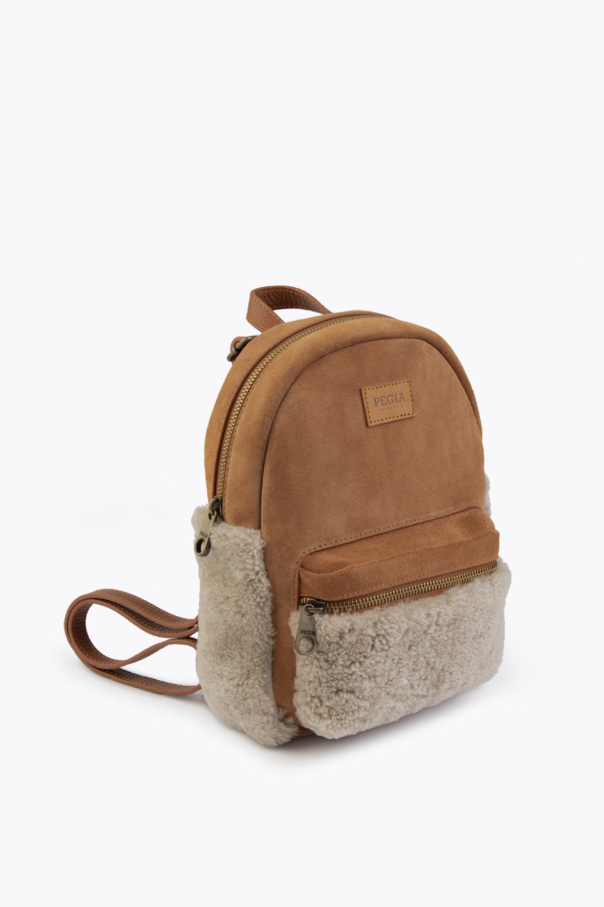 Pegia Moso Shearling Mini Backpack