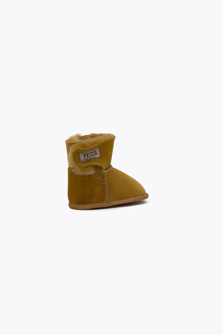 Pegia Lian Shearling Baby Velcro Booties - Pegia